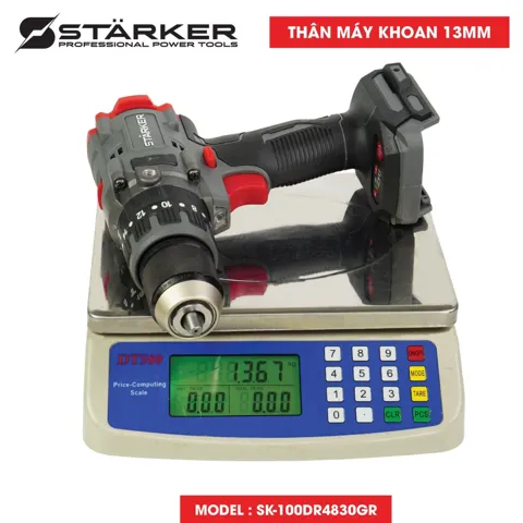 Máy Khoan Pin 21V Brushless, Mũi 13mm, Lực Siết 100N·m, Màu Xám Đỏ - ảnh 5