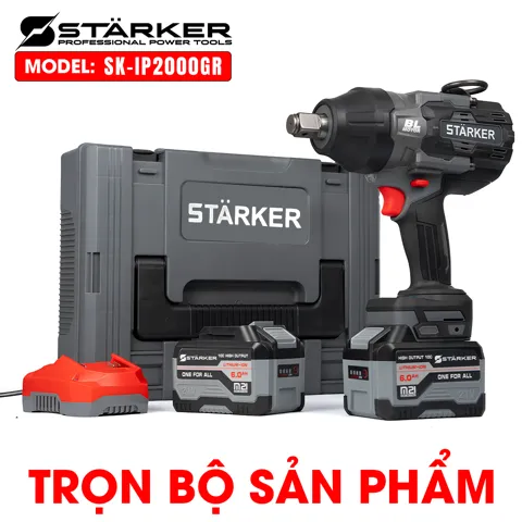 Máy Siết Bulong Pin 21V, Lực Siết 2000N·m, Đầu 3/4 Inch, 5 Cấp Tốc, Kèm Hộp Nhựa - ảnh 9