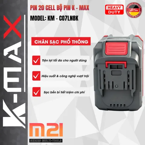 Combo 2 Pin + 1 Sạc K-MAX 21V - ảnh 10