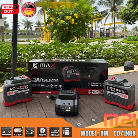 Combo 2 Pin + 1 Sạc K-MAX 21V - ảnh 8