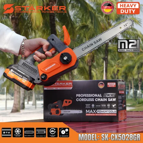 Máy Cưa Xích Pin 12 Inch Brushless 900W, Màu Cam - ảnh 6