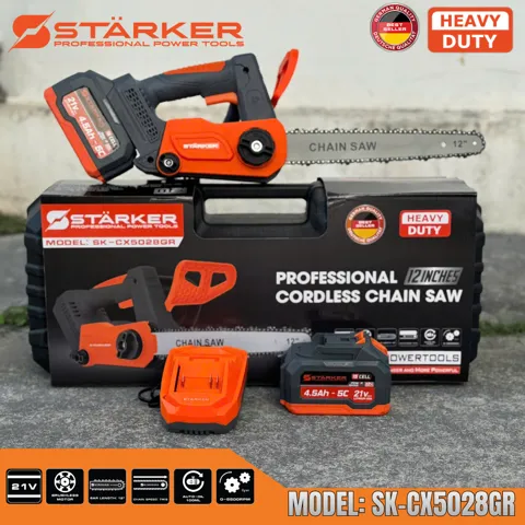 Máy Cưa Xích Pin 12 Inch Brushless 900W, Màu Cam - ảnh 10