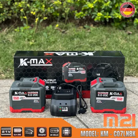 Combo 2 Pin + 1 Sạc K-MAX 21V - ảnh 6