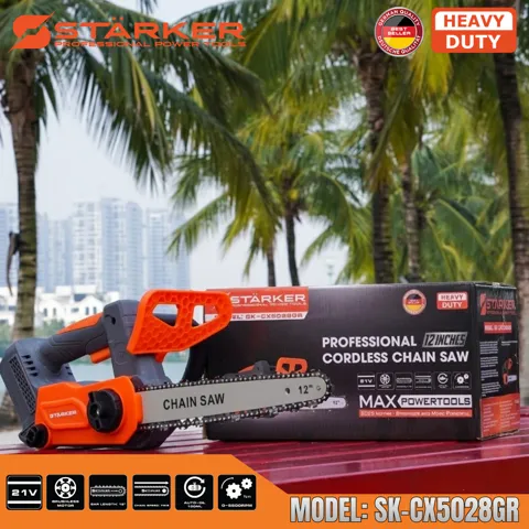 Máy Cưa Xích Pin 12 Inch Brushless 900W, Màu Cam - ảnh 7