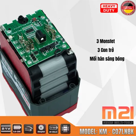 Combo 2 Pin + 1 Sạc K-MAX 21V - ảnh 5