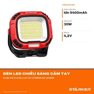 Đèn LED Chiếu Sáng Cầm Tay, Siêu Sáng, Pin Lithium Sạc Lại - ảnh 2