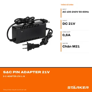 Sạc Pin Adapter 21V, Cỡ Lớn - ảnh 2