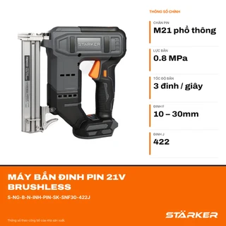 Máy Bắn Đinh Pin 21V Brushless, Chân M21 - ảnh 2