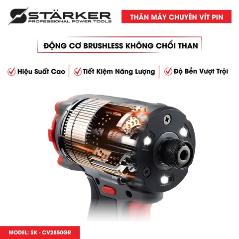 Máy Bắn Vít Pin 21V Brushless, Lực Siết 280N·m, 4 Cấp Tốc - ảnh 4