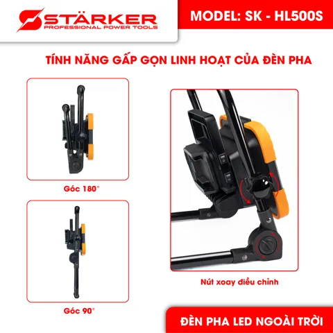 Đèn Pha LED Ngoài Trời, Siêu Sáng 7600 Lumen, Chống Nước IP66 - ảnh 3