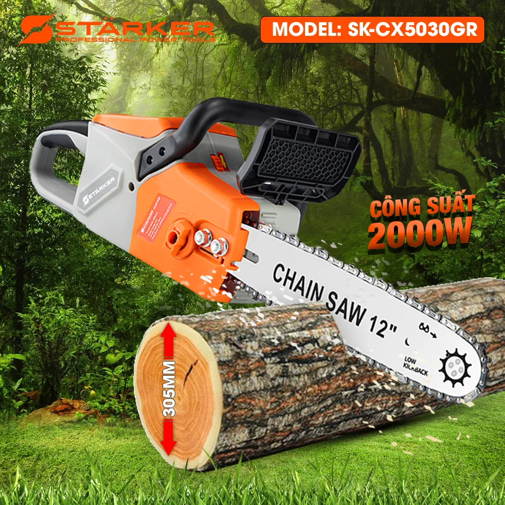 [STARKER] Thân Máy Cua Xich Pin 12 Inch Không Chổi Than SK-CX5030GR