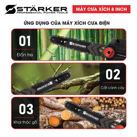 Máy Cưa Xích Pin 21V, 8 Inch Brushless, Cắt 205mm, Kèm 2 Pin + Sạc - ảnh 4