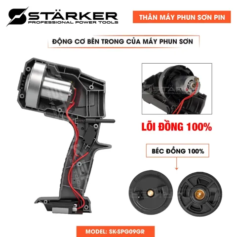 Máy Phun Sơn Pin 20V, Phun Đều Mịn, Chân Pin M21 - ảnh 3
