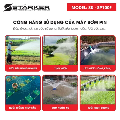 Máy Bơm Nước Chìm Pin 21V, Công Suất 120W, Bơm Cao 15m - ảnh 5
