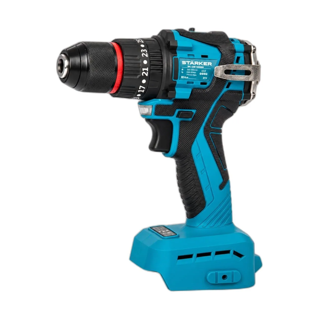 Máy Khoan Pin 21V Brushless, Mũi 10mm, Có Búa, Màu Xám/Đỏ/Xanh