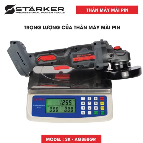 Máy Mài Pin 21V Brushless, Lưỡi 100mm, 3 Tốc Độ, Màu Xám Đỏ - ảnh 4