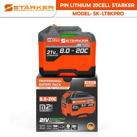 Pin 21V, 20 Cell, 5.2Ah, Lithium 18650, Dòng Xả 50A, Chân M21 Phổ Thông - ảnh 3